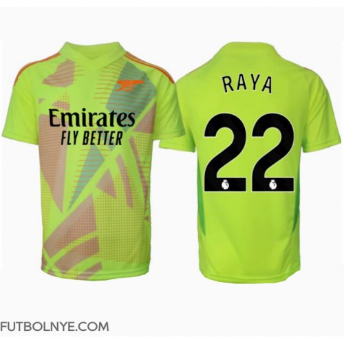 Camiseta Arsenal David Raya #22 Portero Primera Equipación 2024-25 manga corta